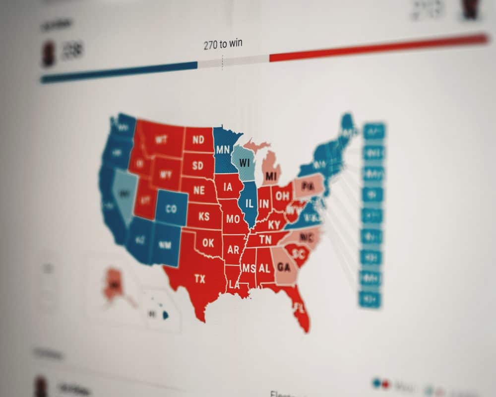 Carte élections américaines 2020