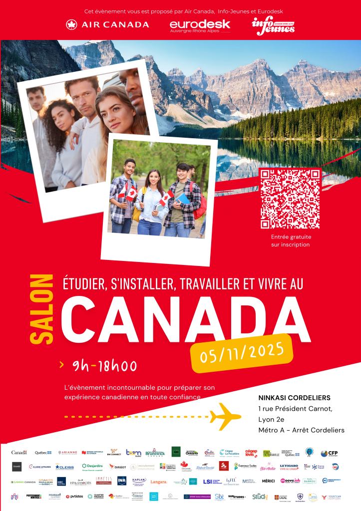 Salon « Étudier, s'installer, travailler, vivre au Canada » Mercredi 5 novembre 2025 - à Lyon