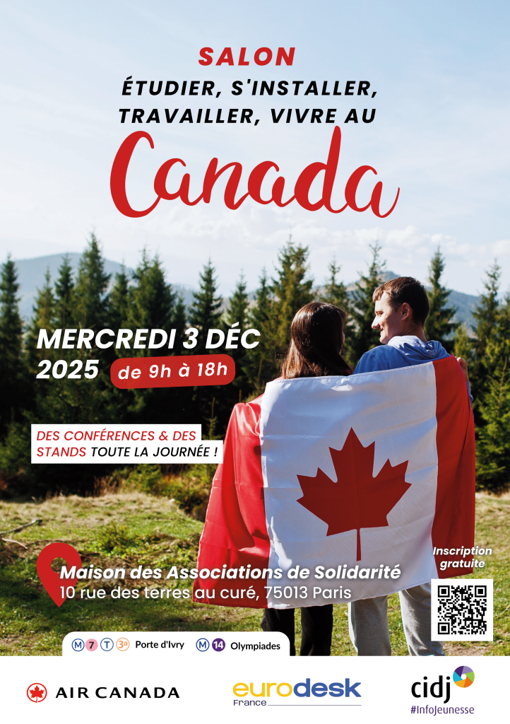 Salon « Étudier, s'installer, travailler, vivre au Canada » Mercredi 3 décembre 2025 - à Paris
